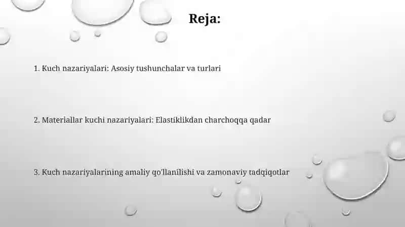 Kuch nazariyalari 2