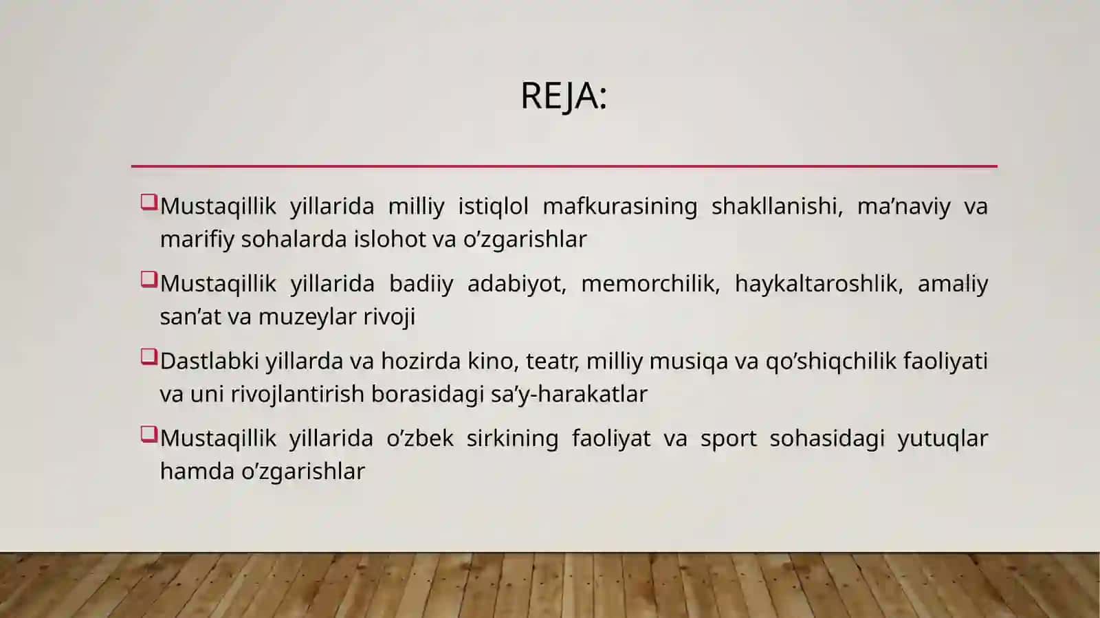 Mustaqillik yillarida ma’naviy va madaniy taraqqiyot 2