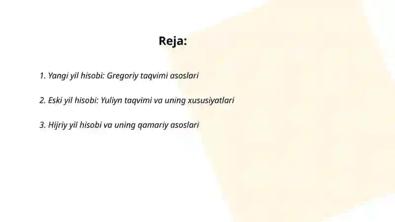Yangi va eski yil hisobi. Abjad hisobi 2