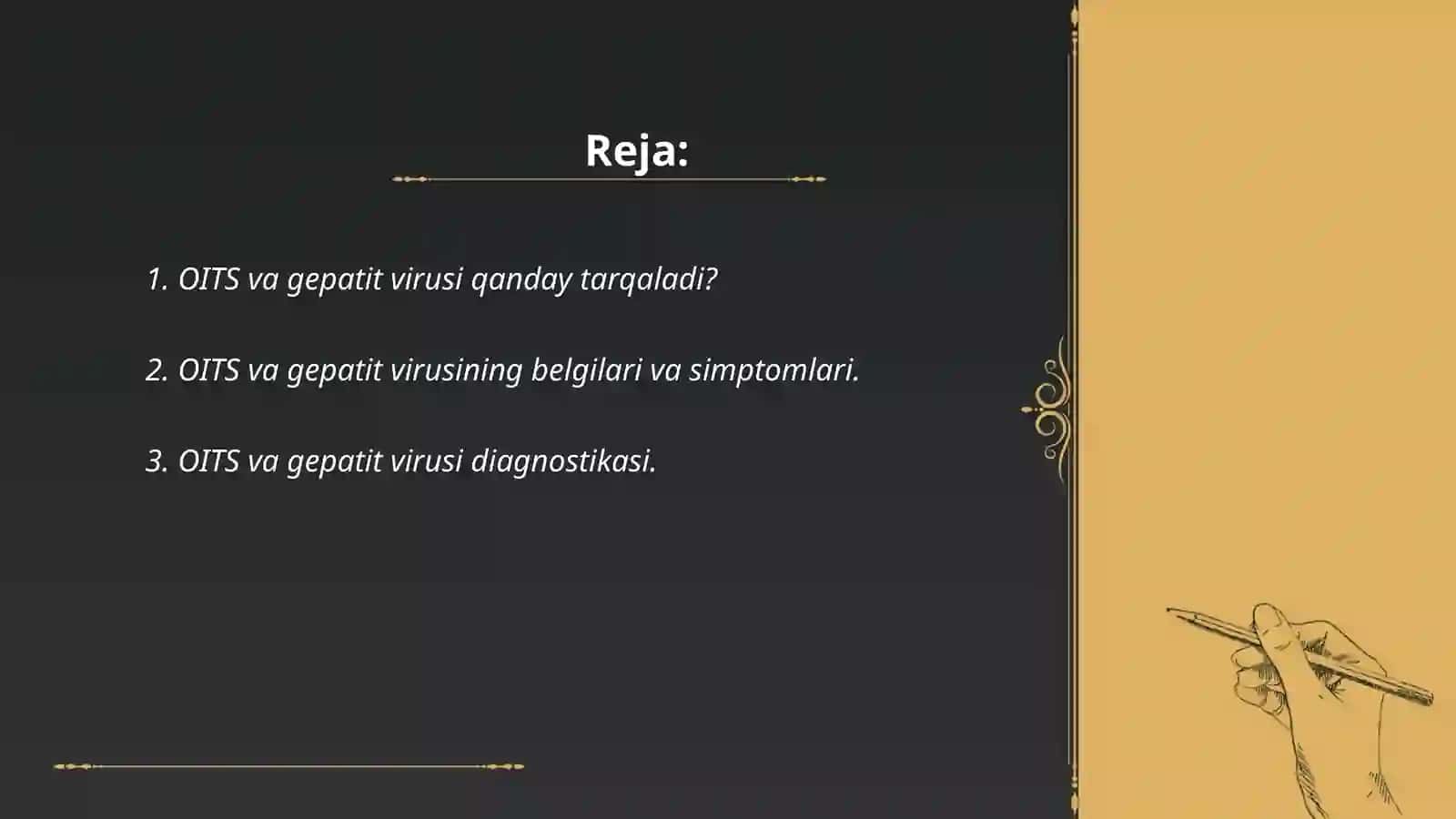 OITS va Gepatit viruslarini õrganish 2