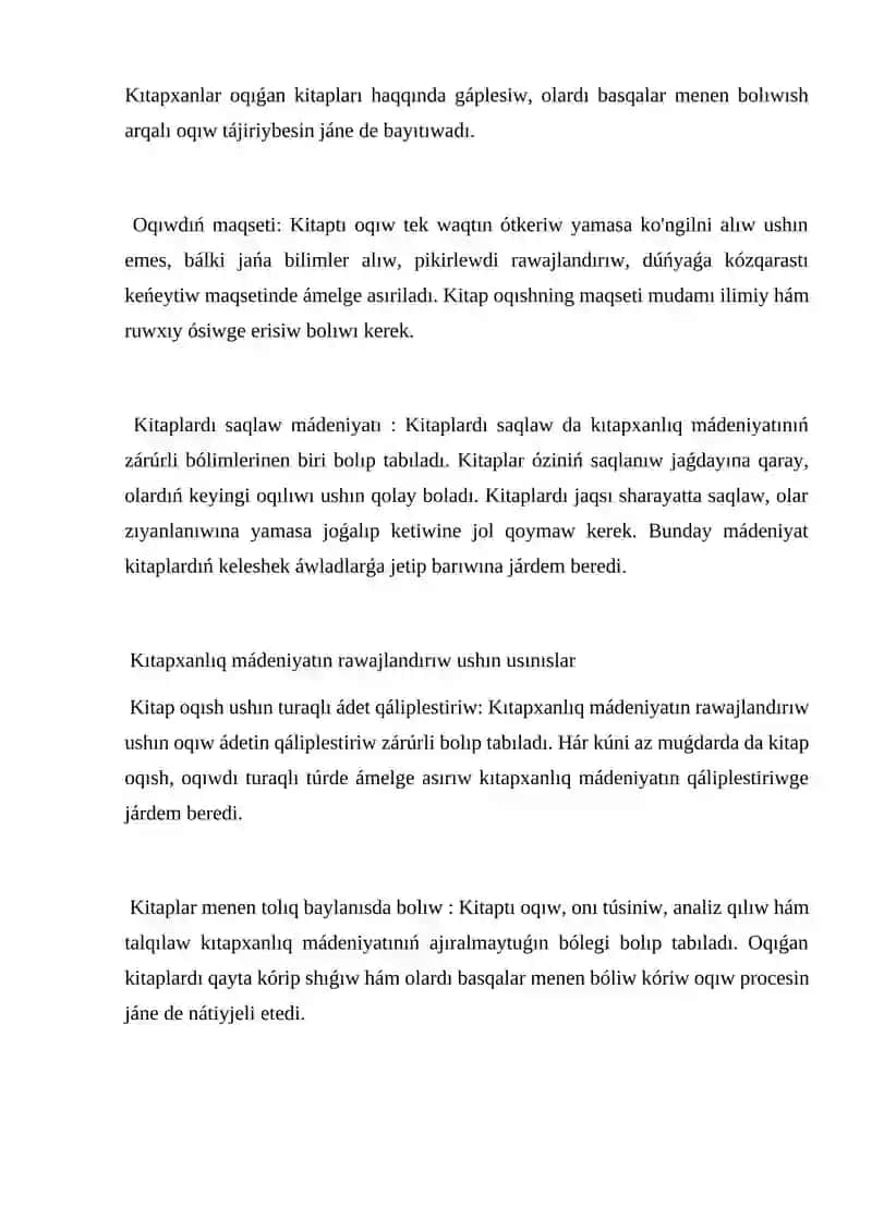 Kitapxanlıq mádeniyatı 2