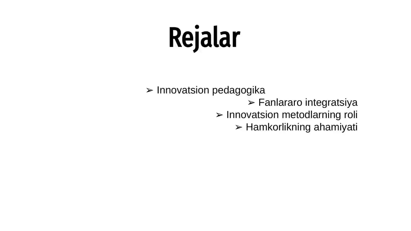 INNOVATSION PEDAGOGIKANING BOSHQA FANLAR BILAN BOG’LANISHI 2