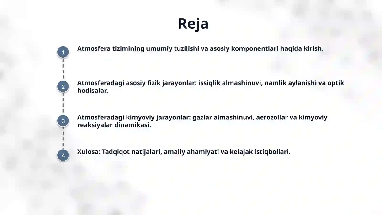 Atmosferadagi fizik va kimyoviy jarayonlar. 2