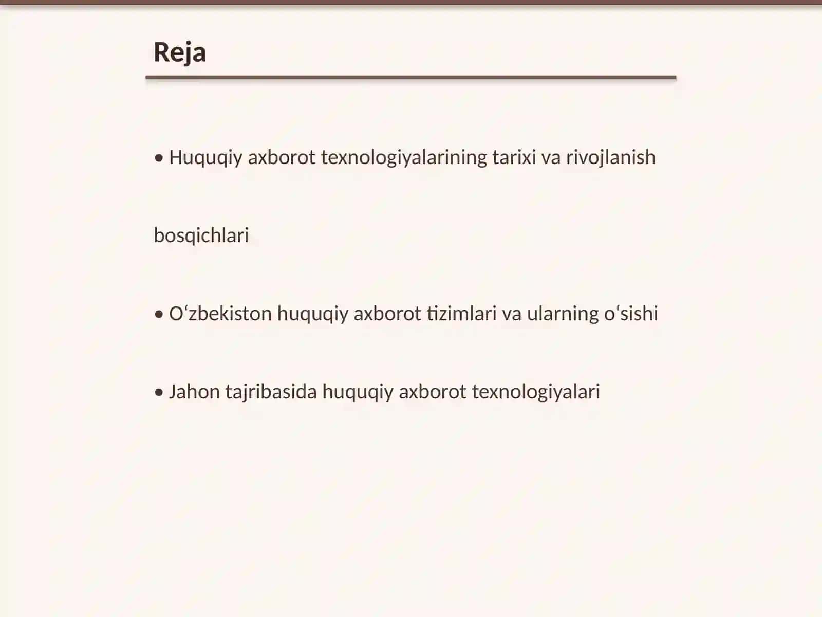 Huquqiy axborot texnologiyalarining rivojlanish bosqichlari va zamonaviy tendensiyalari 2
