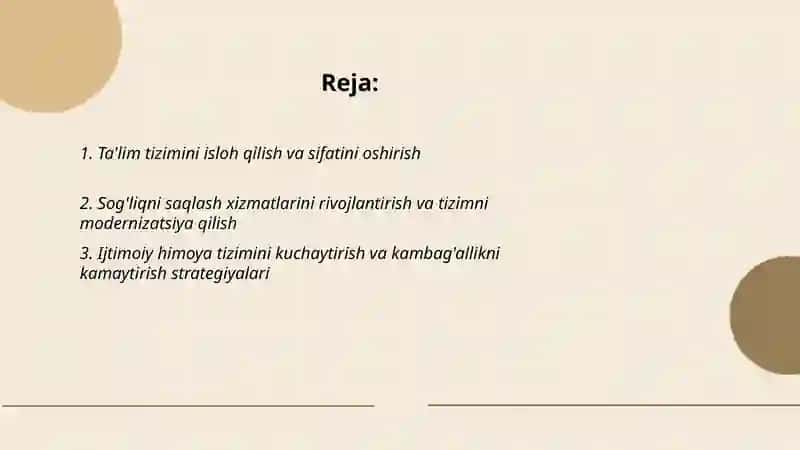 Ta'lim tizimini isloh qilish va sifatini oshirish 2