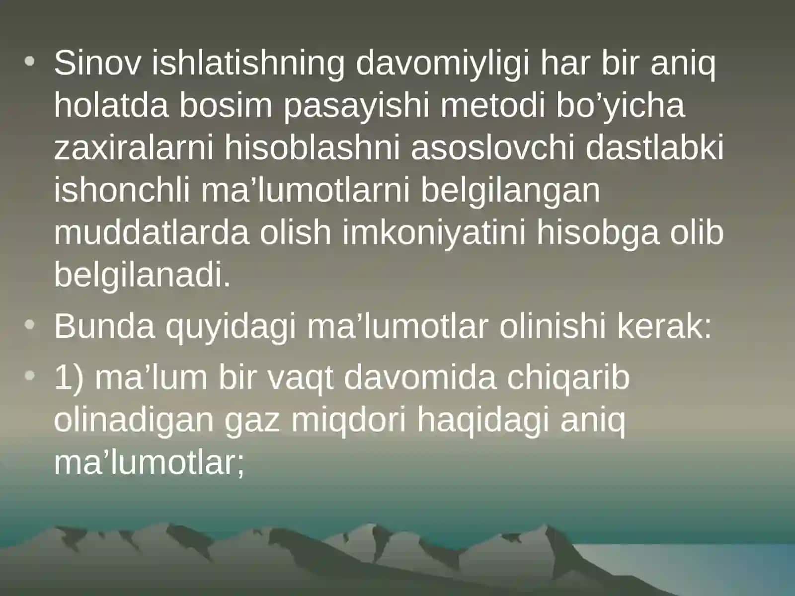 Gaz Zaxiralarini Hisoblash Metodini Tanlash 2