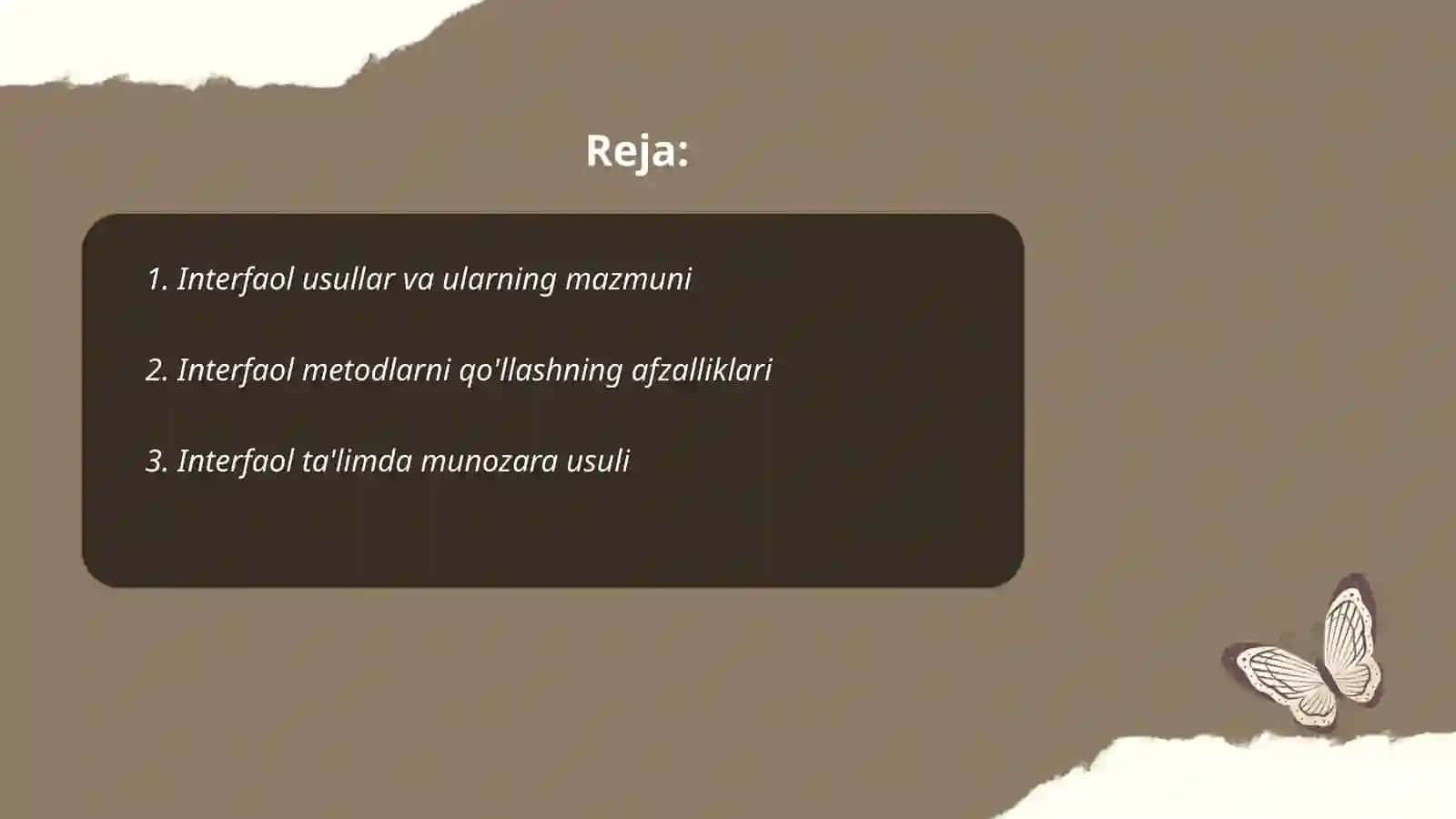 Interfaol metodlar va ularning tasnifi 2