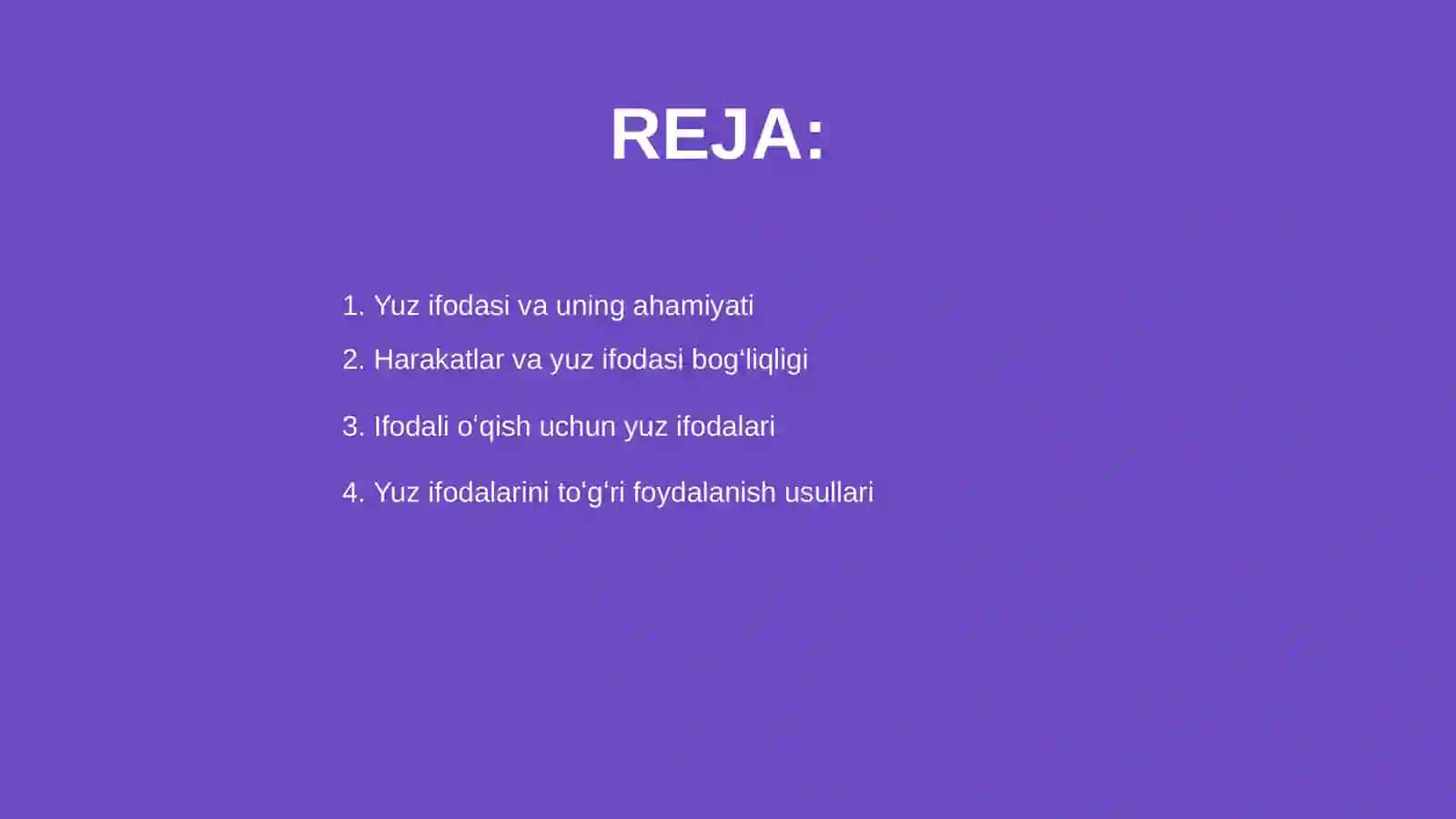 Ifodali oʻqishda yuz ifodasi va harakat 2