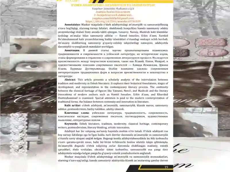 Oʻzbek adabiyotida anʼanaviylik mavzusi 2