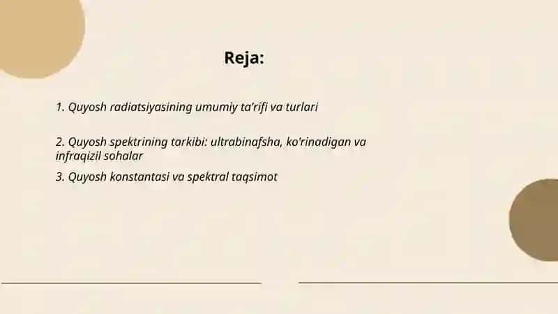 Quyosh radiatsiyasi va uning turlari 2