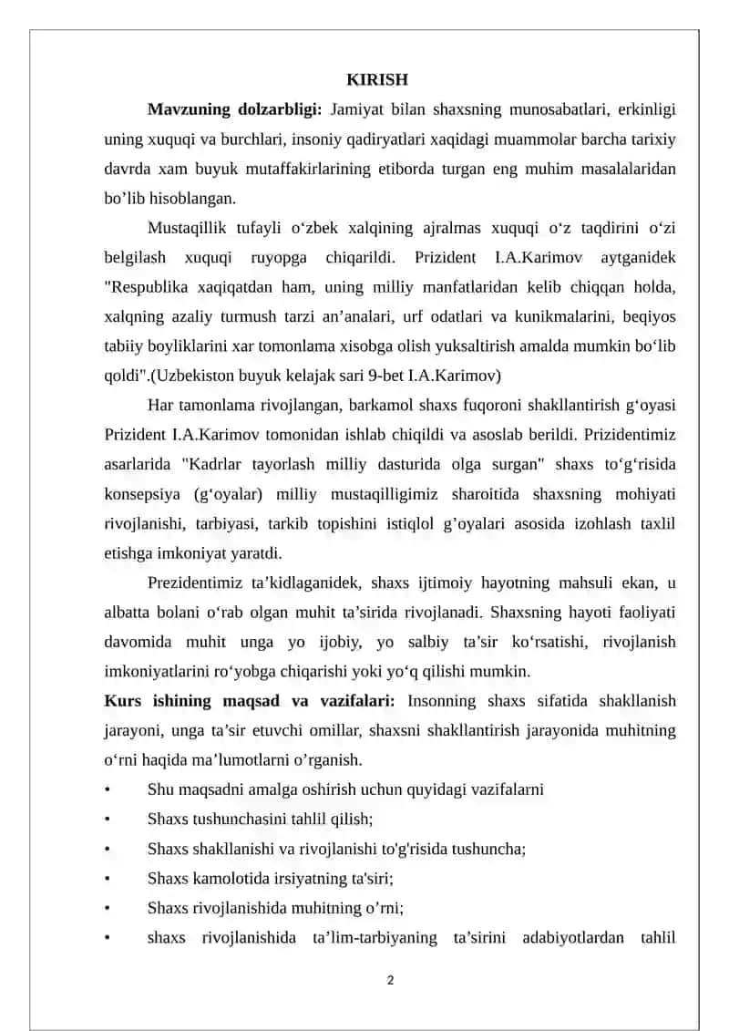 Shaxsning Ijtimoiy-psixologik fenomen sifatida 2