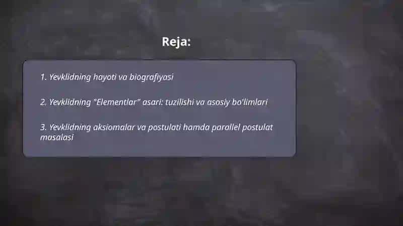 Yevklid va Eratosfen hayoti va ijodi 2