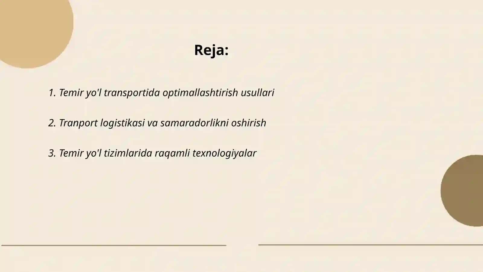 Temir yo'l transportida tarmoq samaradorligini oshirish 2
