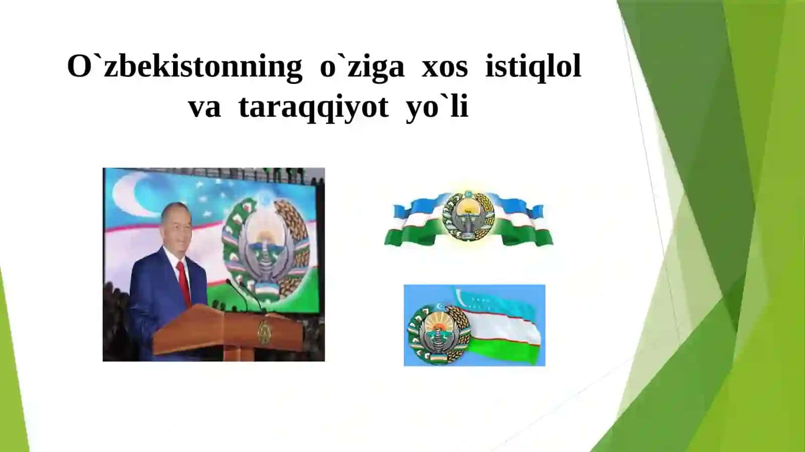 O`zbekistonning o`ziga xos istiqlol va taraqqiyot yo`li 2