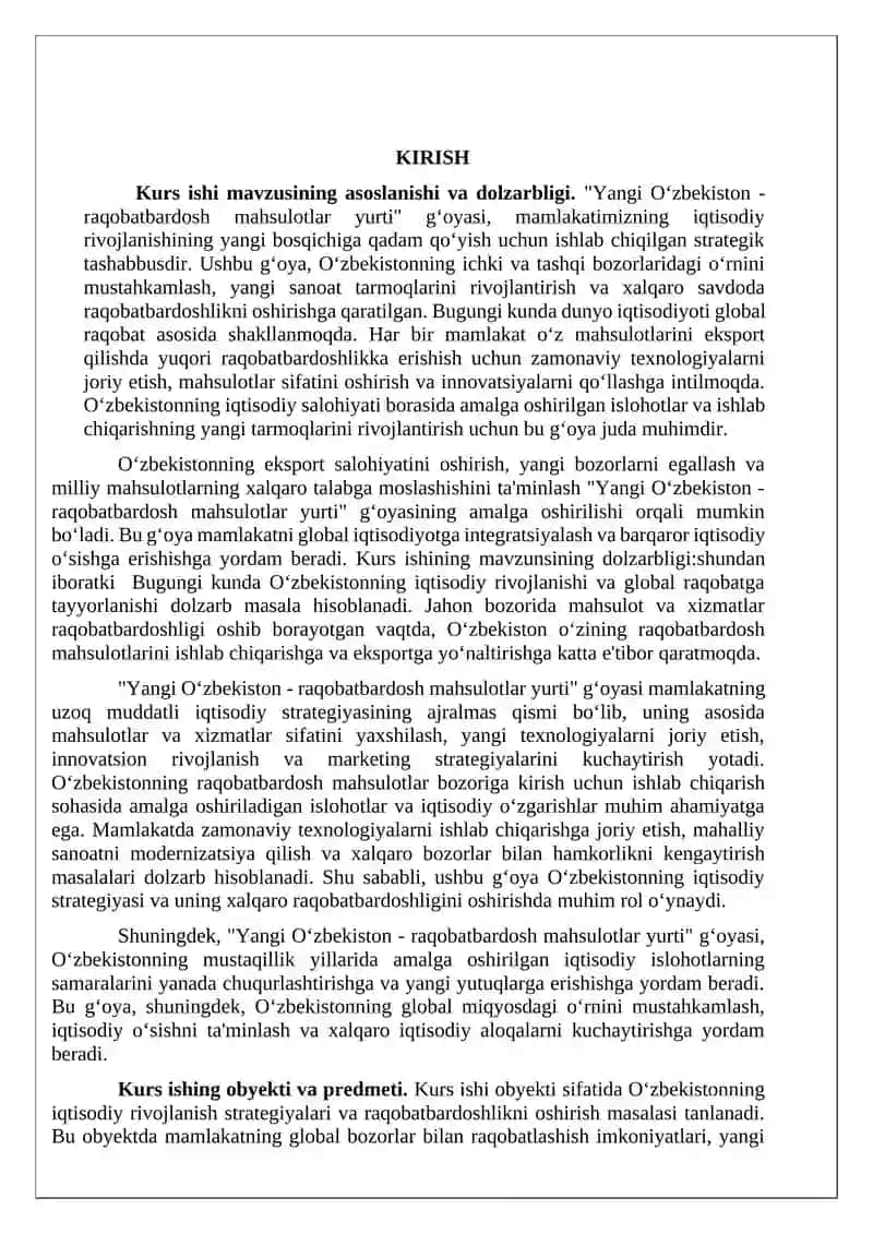 Yangi O'zbekiston Raqobardosh Maxsulotlar Yurti 2