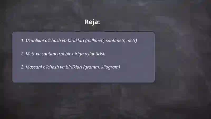 Boshangʻich sinflarda òrganiladigan asosiy miqdorlar 2