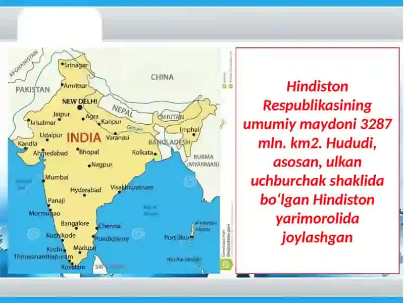 Hindiston Respublikasi Umumiy Maydoni 2