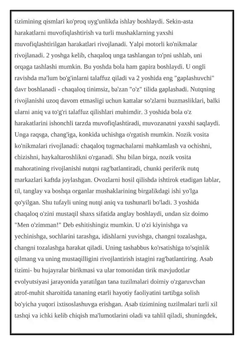 BOLALARNI ASAB RUHIY RIVOJLANISHI 2