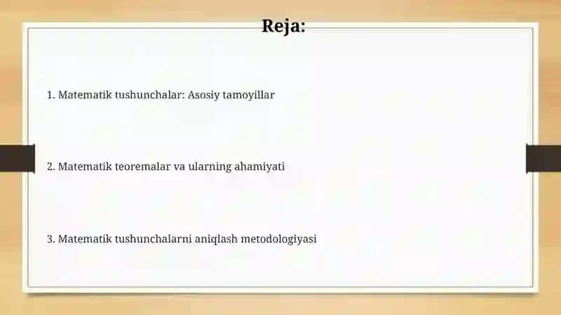 Matematik tushuncha 2
