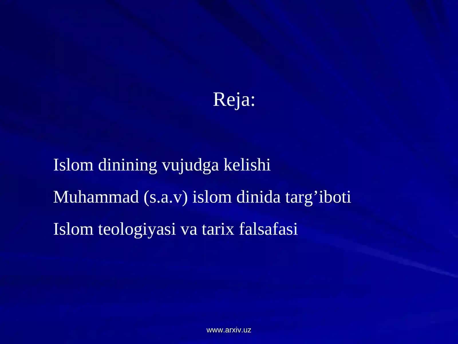 Islom teologiyasi tarix falsafasi 2