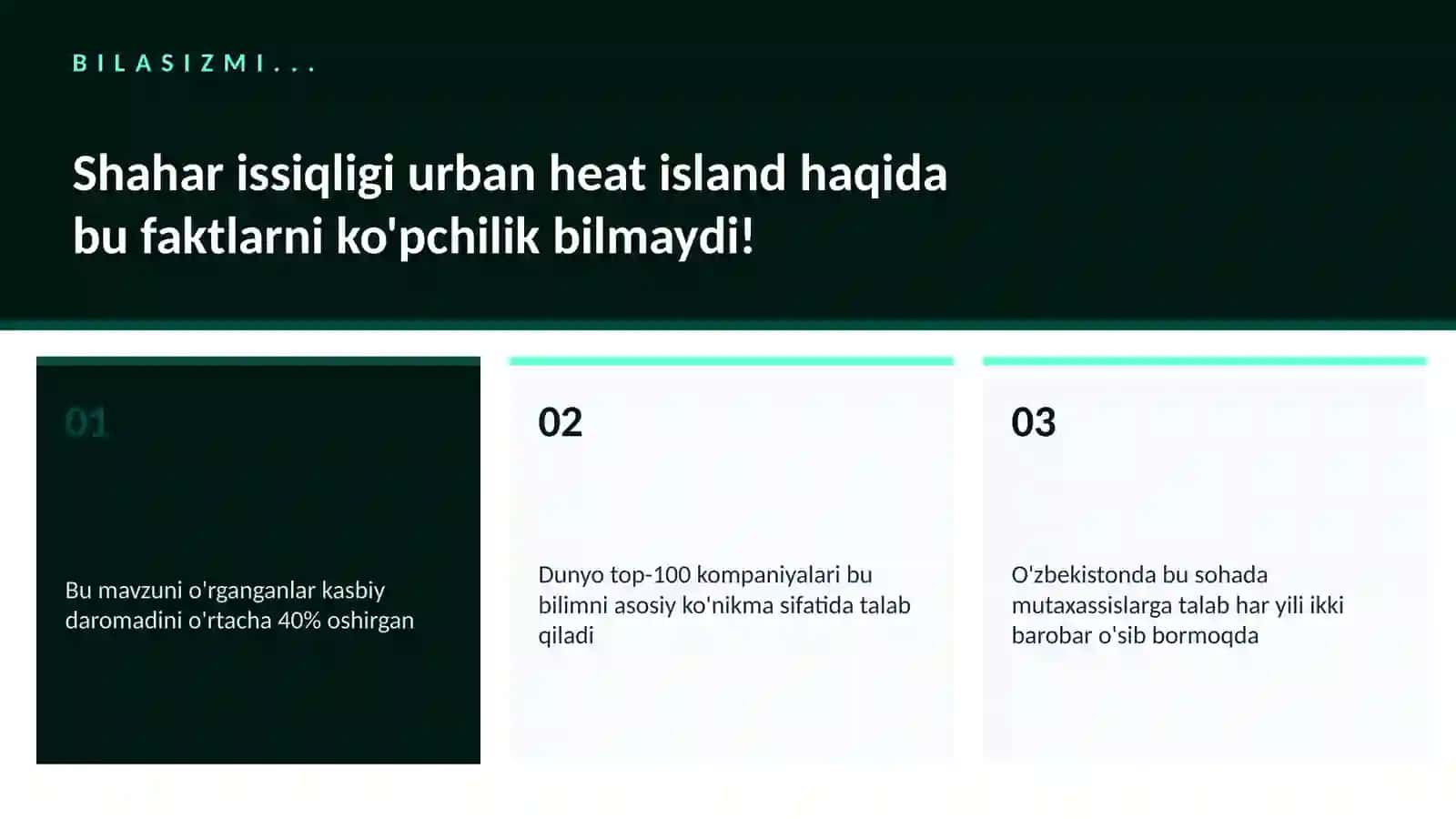 Shahar issiqligi urban heat island 2