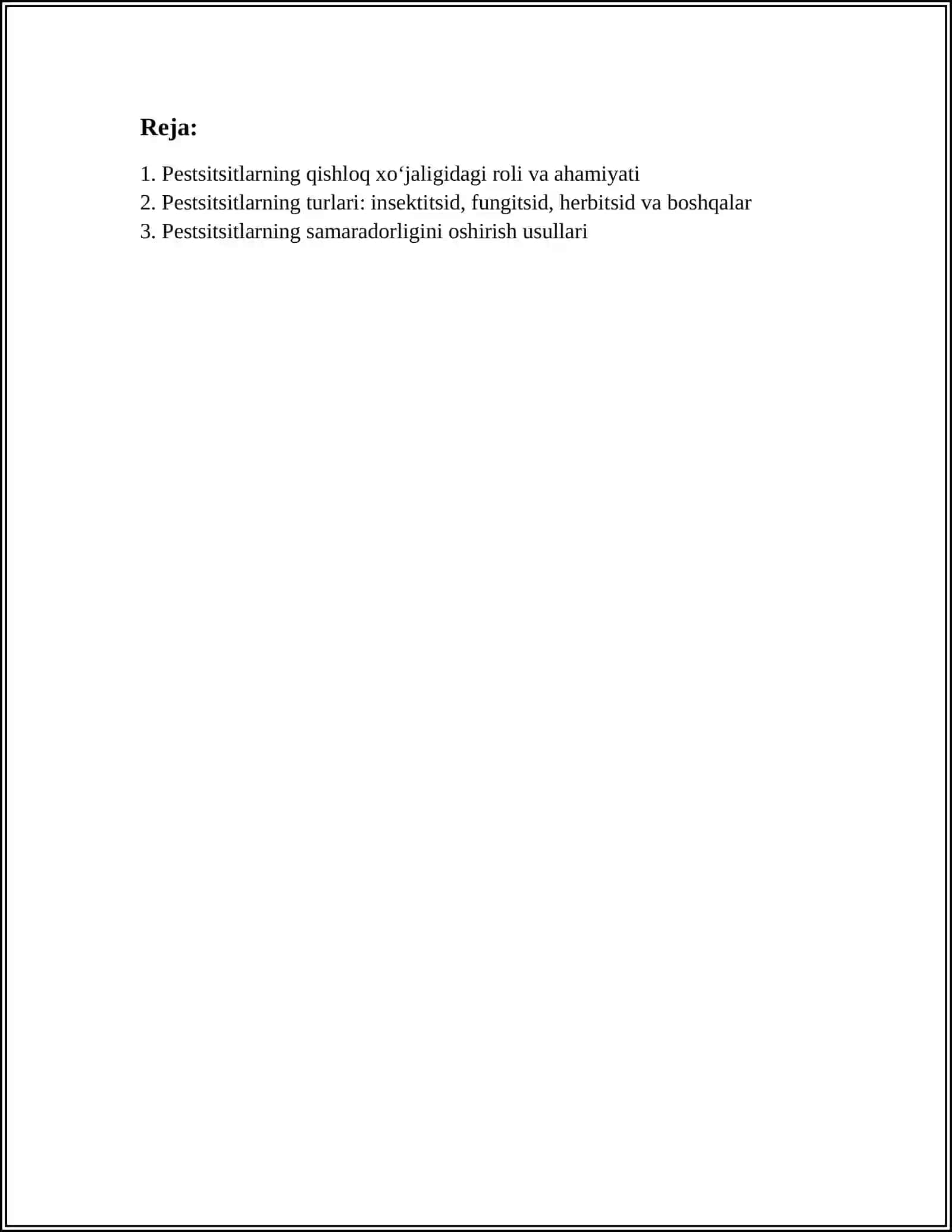 PESTSITSITLAR OʻRNI 2