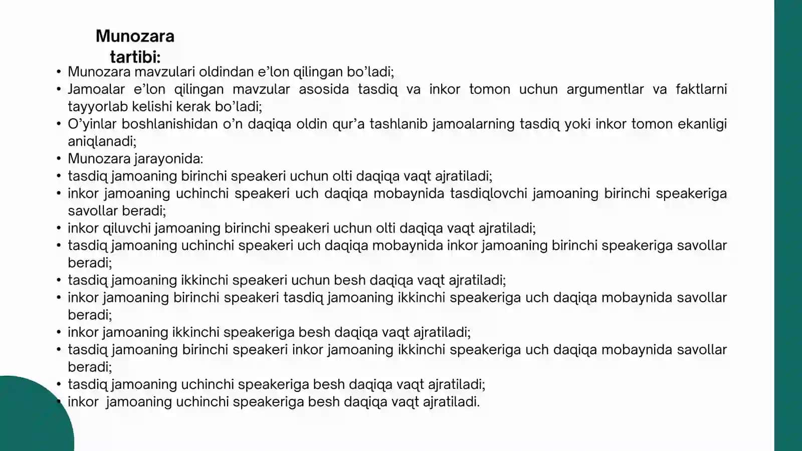 Munozara intelektual loyihasi 2