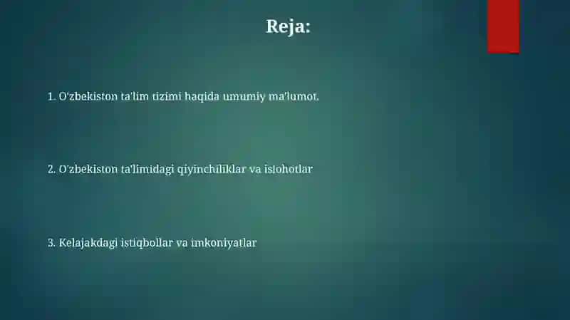 O'zbekiston Respublikasi taʼlim tizimi 2