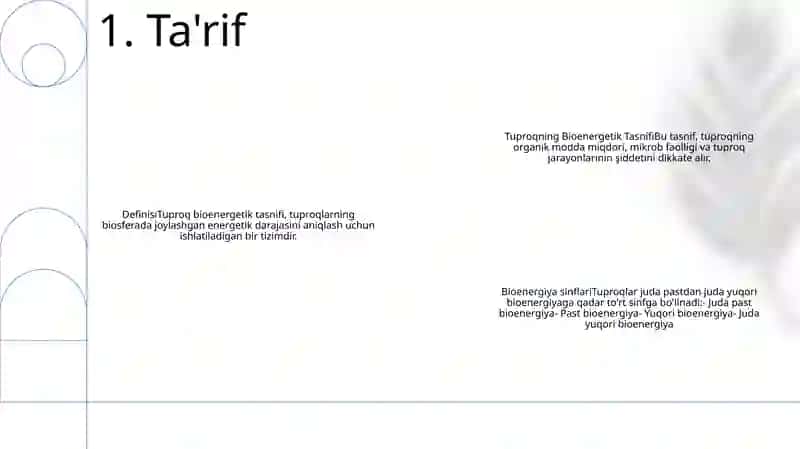 Tuproqning Bioenergetik Tasnifi 2