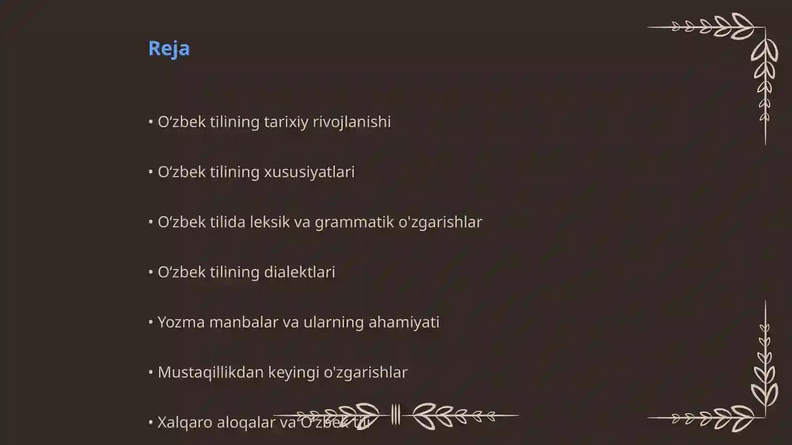 Oʻzbek tilining taraqqiyot bosqichlari 2