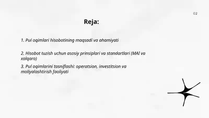 Pul oqimlari hisoboti 2
