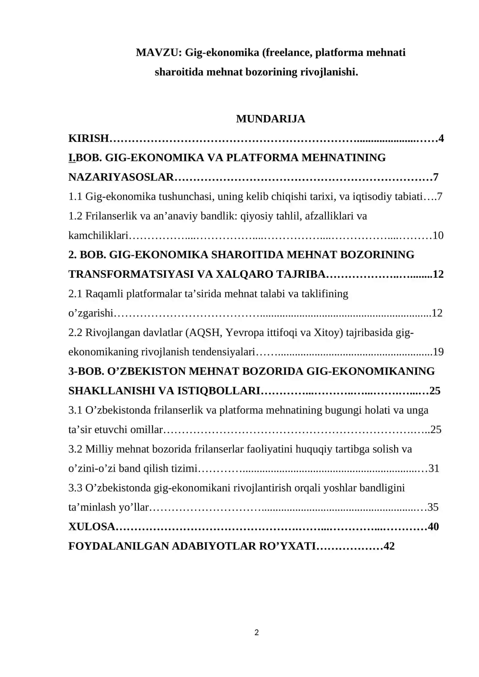 Gig-ekonomika va platforma mehnati 2