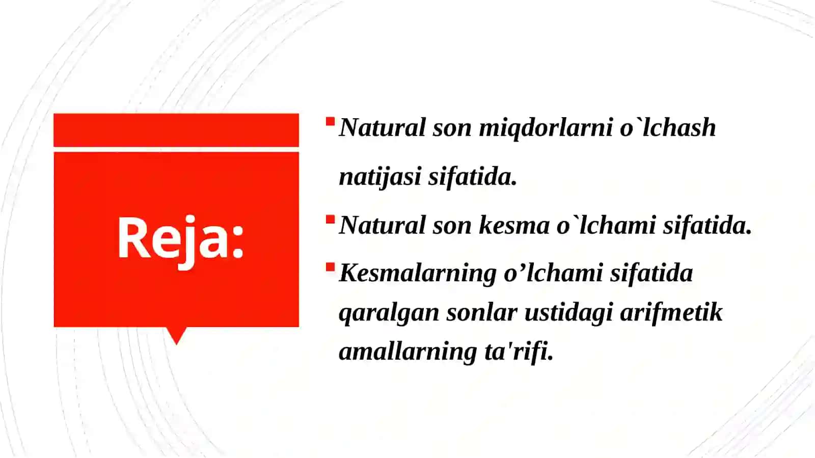 Natural son miqdorlarni o‘lchash natijasi sifatida 2