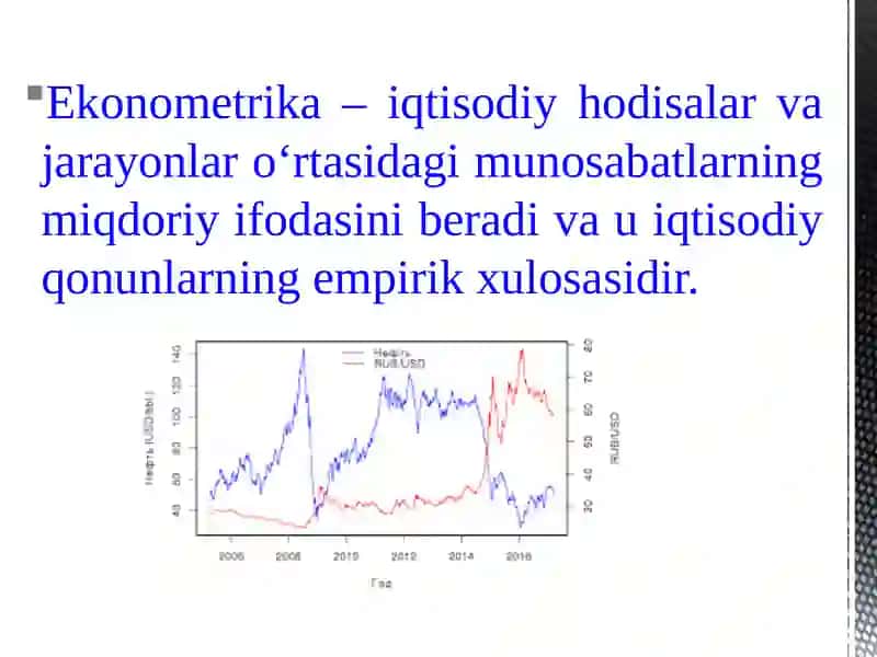 Ekonometrik modellashtirish asoslari 2