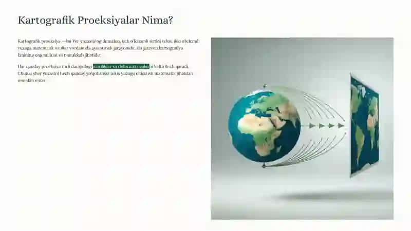 Kartografik Proeksiyalar Xatolik Xususiyatlari 2
