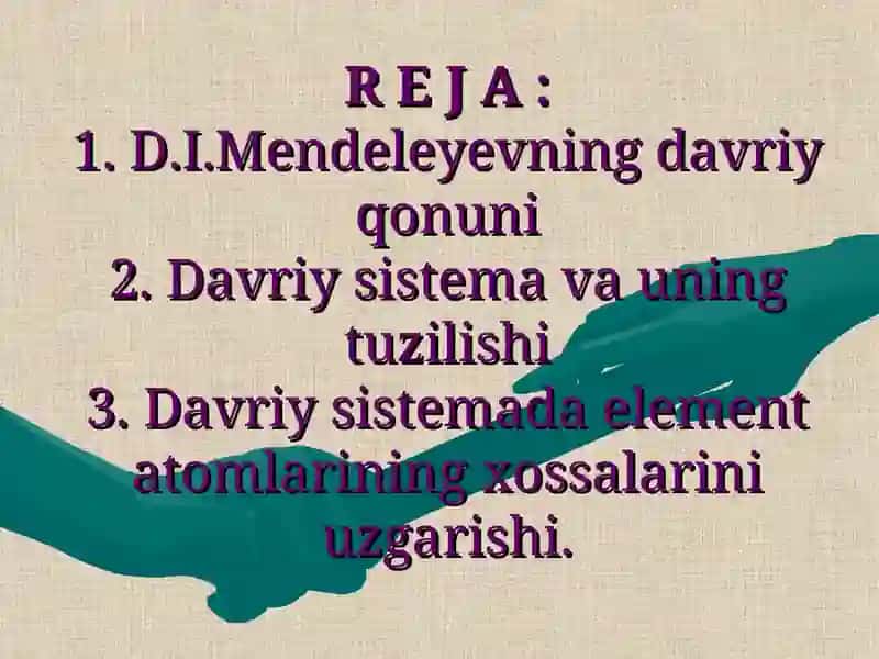 Davriy sistema va davriy qonun 2