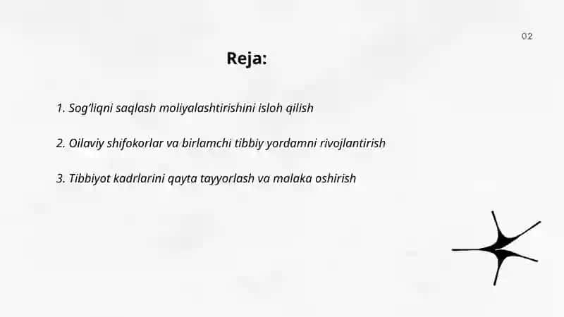 Sog‘liqni saqlash tizimini isloh qilish 2