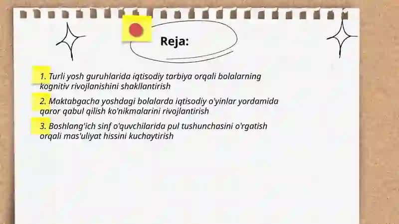 Iqtisodiy tarbiya 2