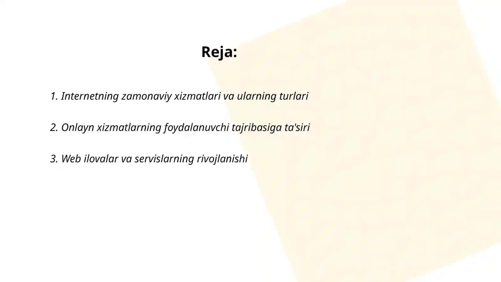 Internetning zamonaviy xizmatlari 2