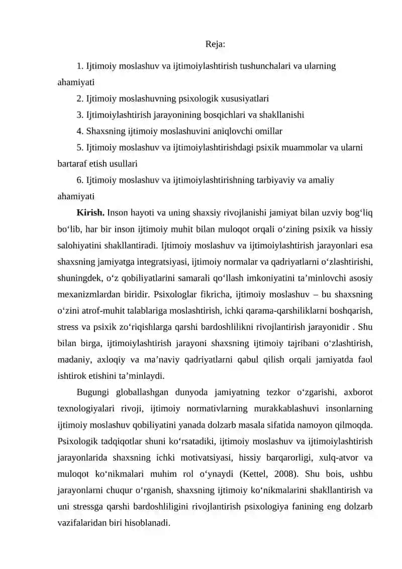 UMUMIY PSIXOLOGIYA FANIDAN TAYYORLAGAN REFARATI 2
