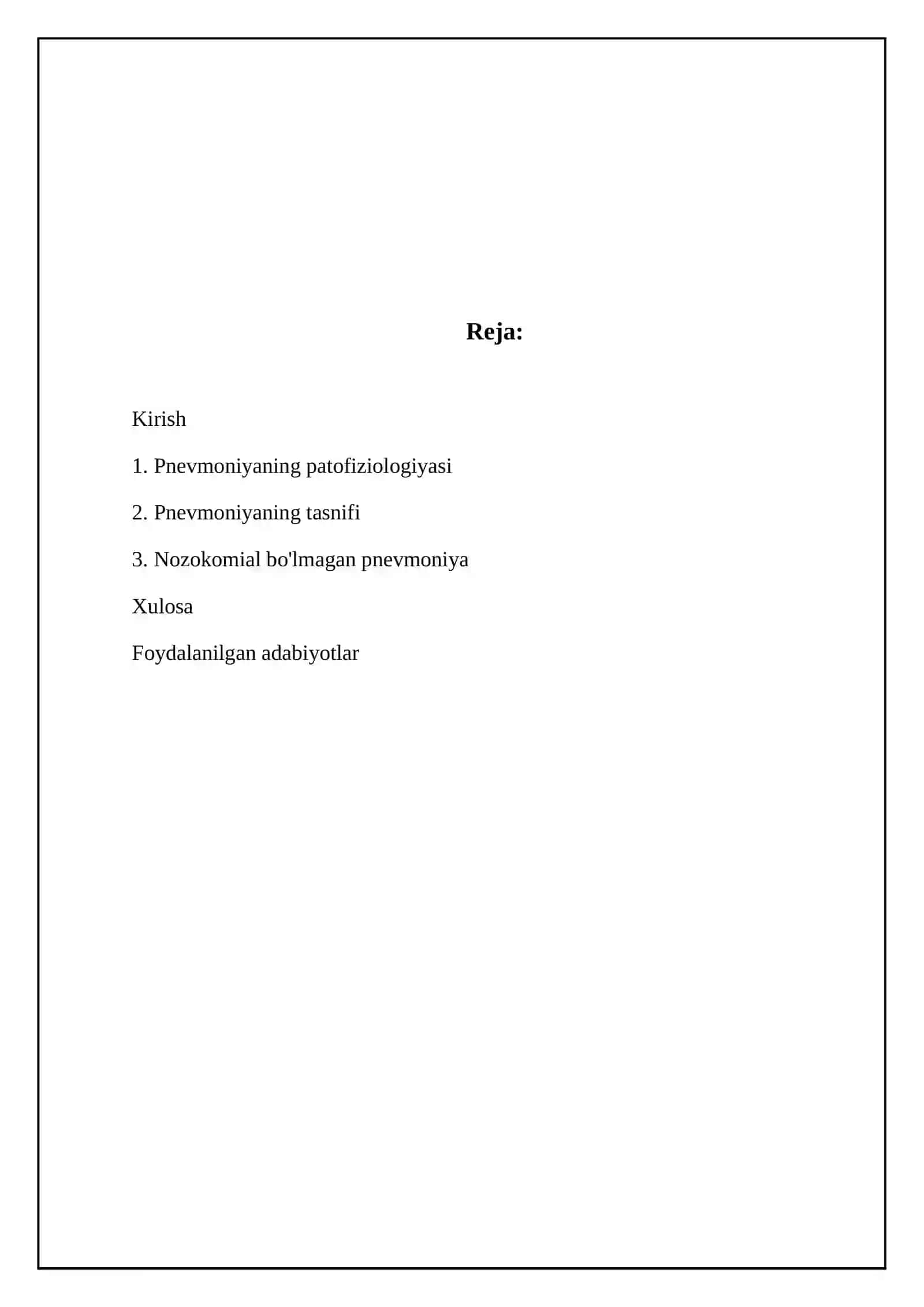 Pnevmoniya Patofiziologiya Tasnifi Nonozokomial pnevmoniya 2