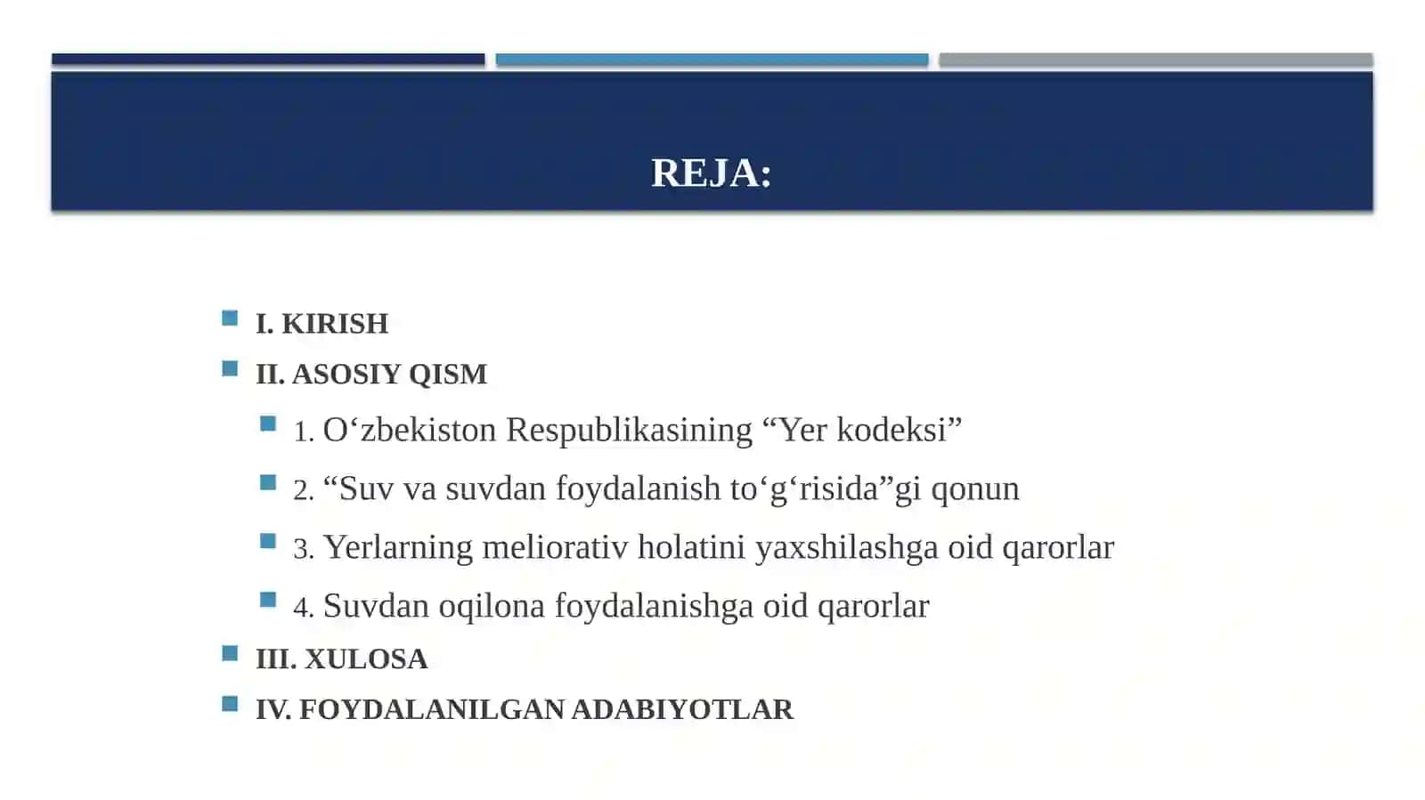 Yer va suv resurslaridan samarali foydalanish 2