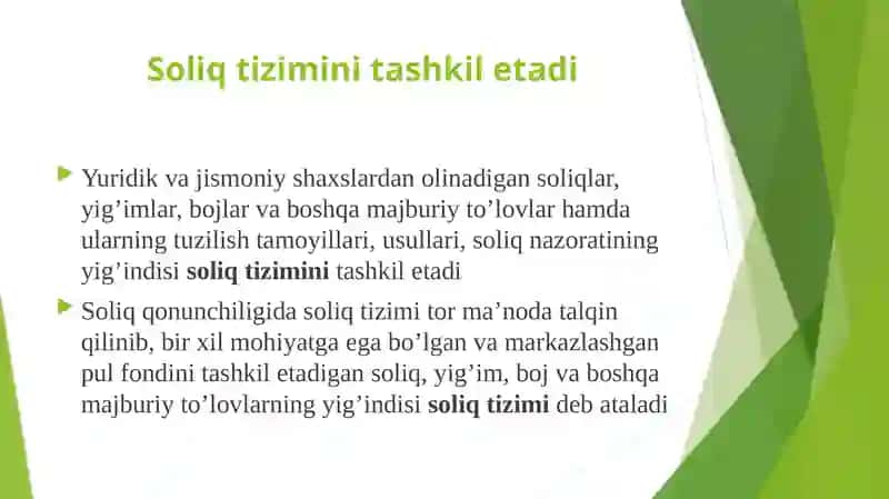 Soliq tizimi va qonunchiligi 2