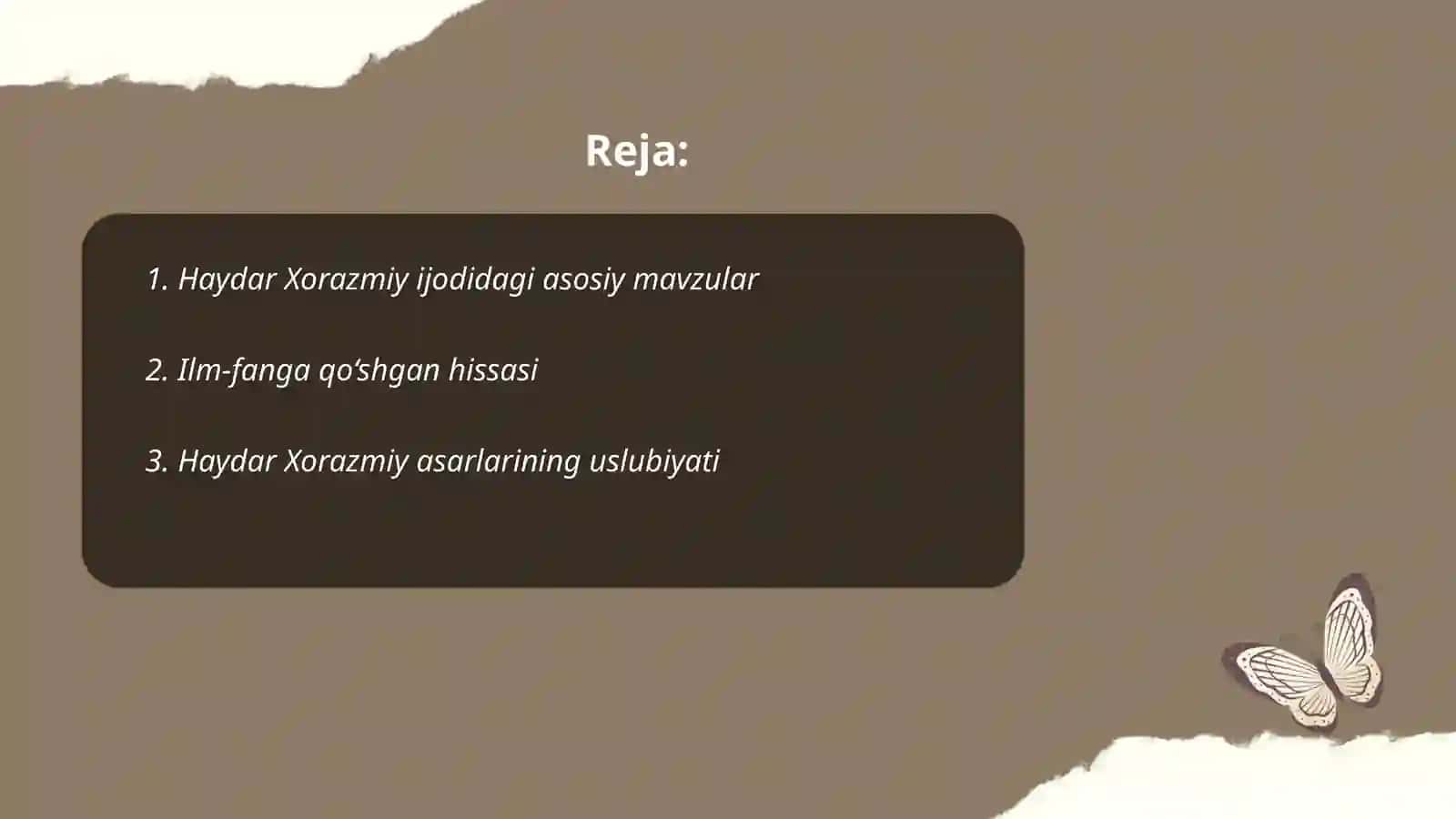 Haydar Xorazmiy ijodidagi asosiy mavzular 2