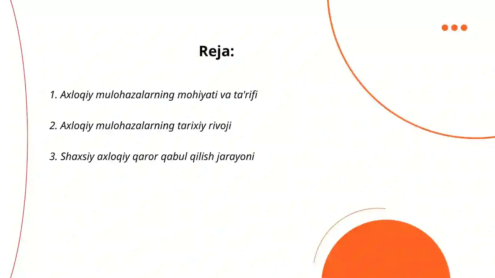 Axloqiy mulohazalar 2