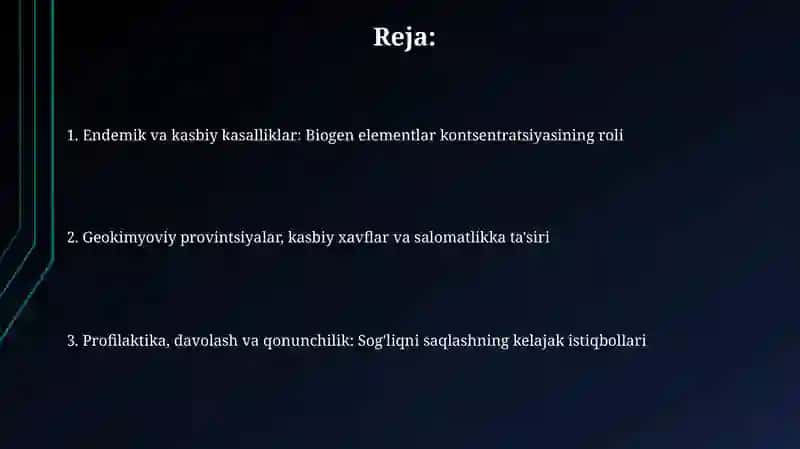 Biogenelementlar konsentratsiyasini o'zgartirish va kasalliklar 2