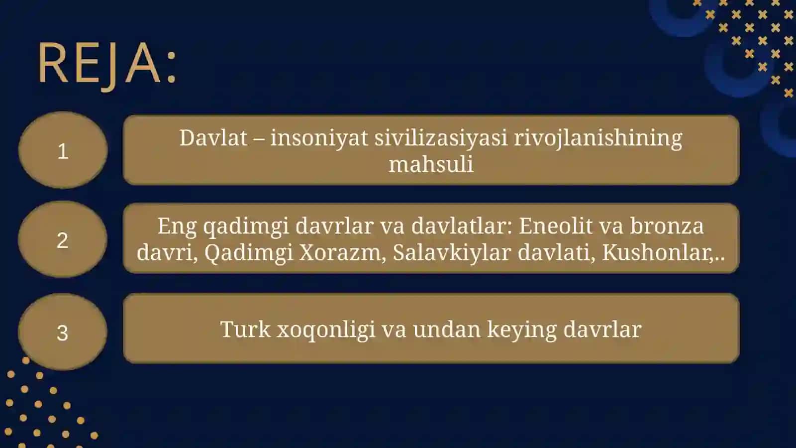 Oʻzbek davlatchiligining tarixiy bosqichlari 2
