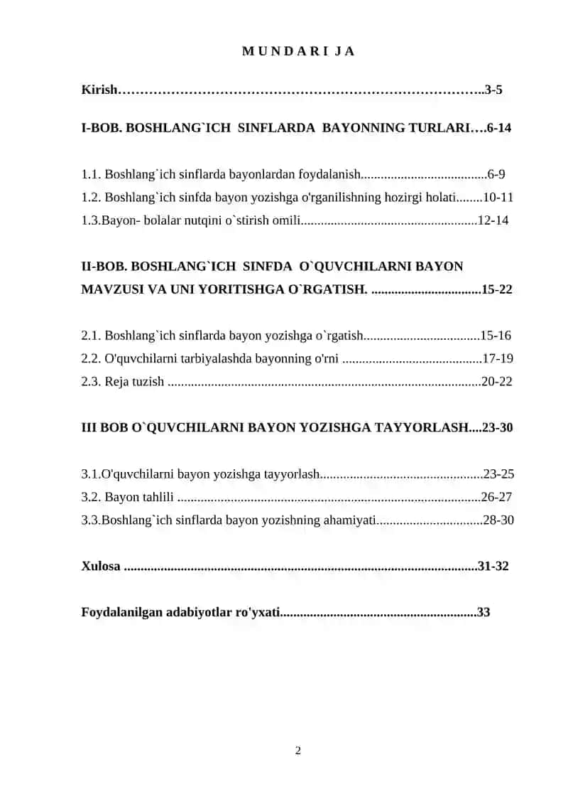Boshlang`ich sinflarda bayon o`tkazish metodikasi 2