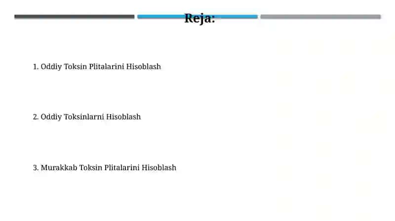Toksin Ta'sirini Baholash 2