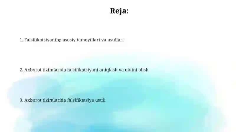 Falsifikasiya Metodi 2